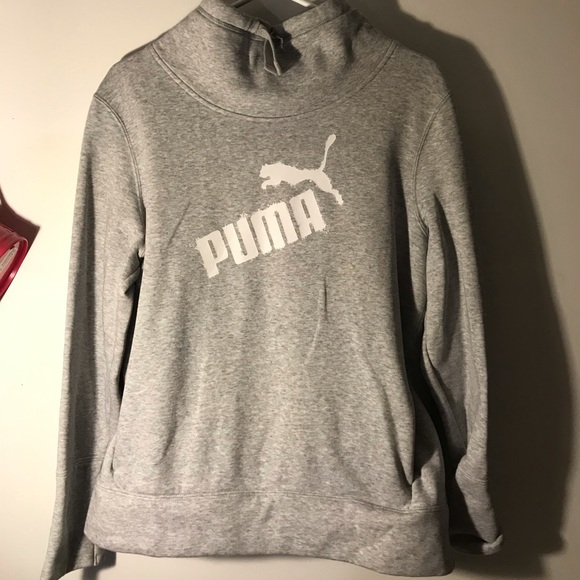 Light grey Puma cowl/turtleneck sweater - Picture 1 of 5